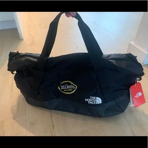 The North Face Duffle gym bag mikes lemonade logo black NWT